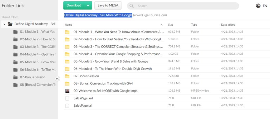 Define Digital Academy - Sell More With Google