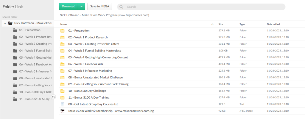 Nick Hoffmann - Make eCom Work Program