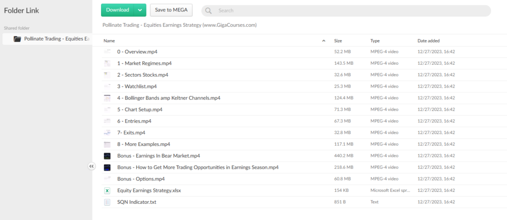 Pollinate Trading - Equities Earnings Strategy
