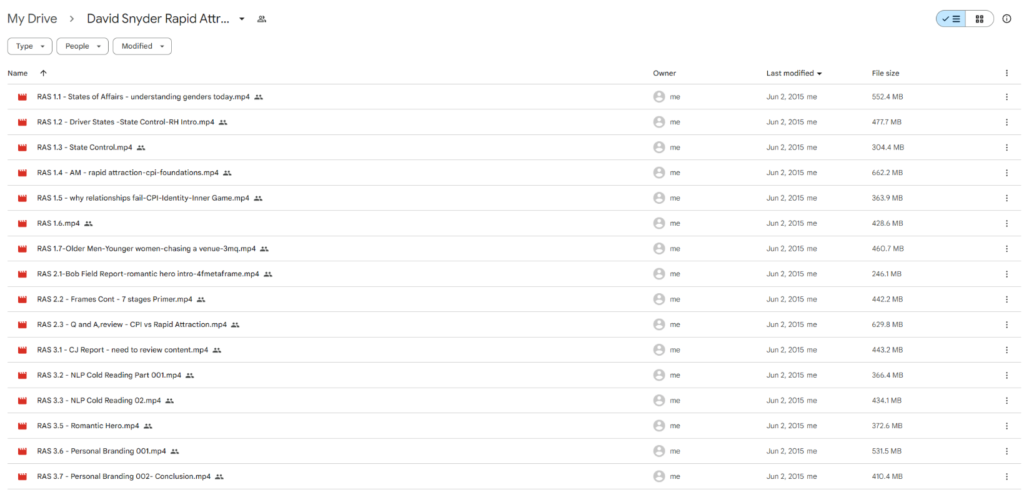 David Snyder Rapid Attraction Secrets