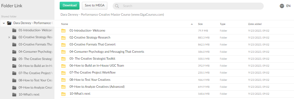 Dara Denney - Performance Creative Master Course