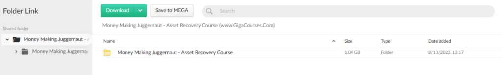 Money Making Juggernaut - Asset Recovery Course