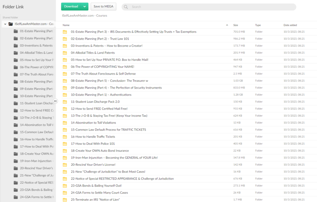 ISelfLawAmMaster.com - Courses