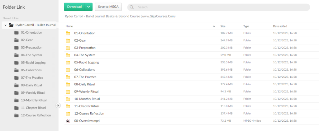 Ryder Carroll - Bullet Journal Basics & Beyond Course