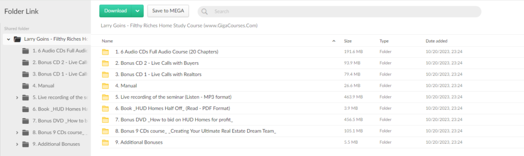 Larry Goins - Filthy Riches Home Study Course