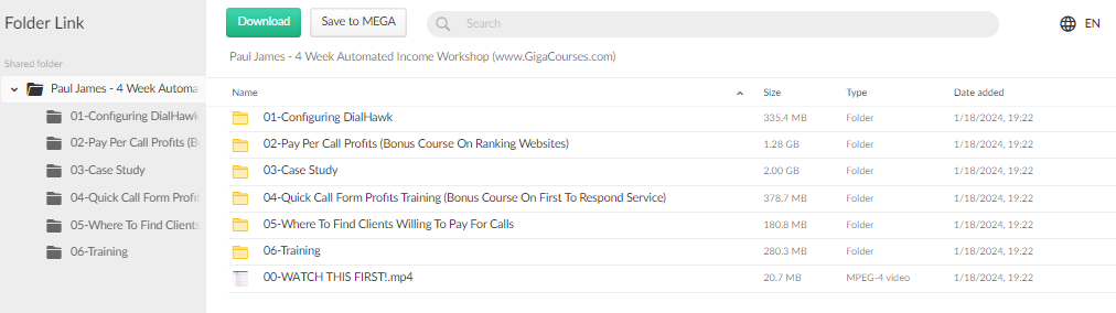 Paul James - 4 Week Automated Income Workshop