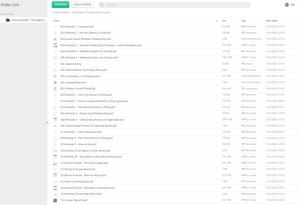 Chase Dimond - The Agency Acceleration Course