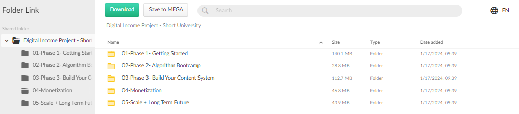 Digital Income Project - Short University