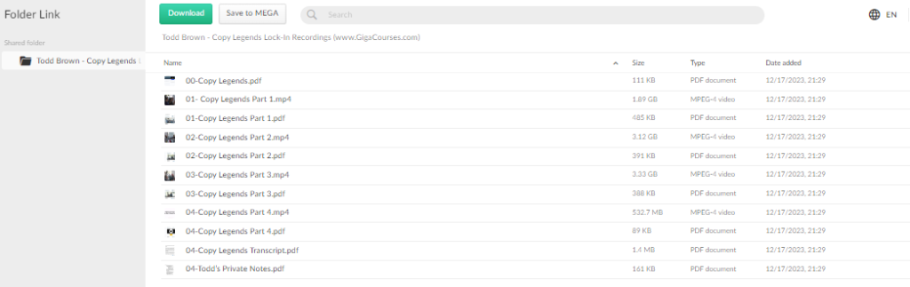 Todd Brown - Copy Legends Lock-In Recordings