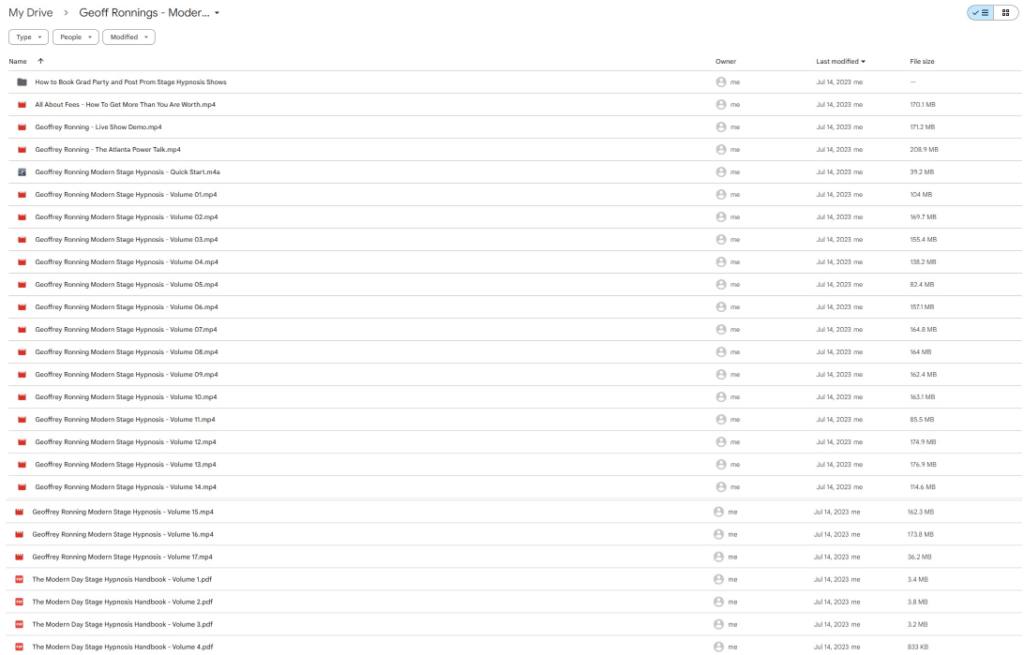 Geoff Ronnings - Modern Stage Hypnosis Course