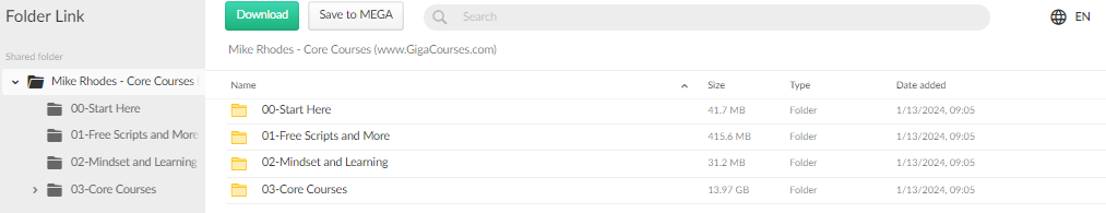 Mike Rhodes - Core Courses