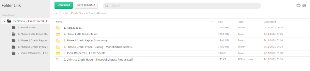 Irv Official – Credit Secrets Finally Revealed