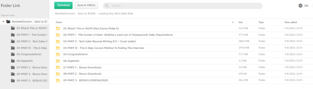 BowtiedCocoon – Zero to $100k – Landing Any Tech Sales Role