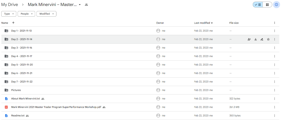 Mark Minervini — Master Trader Program 2021