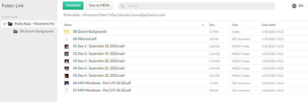 Pedro Adao - Movement Maker 5-Day Intensive