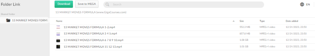 13 MARKET MOVES FORMULA