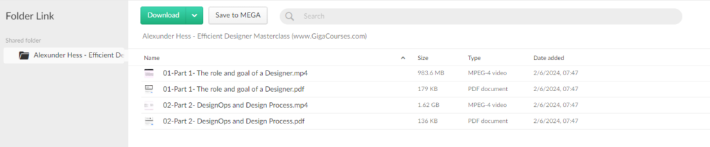 Alexunder Hess - Efficient Designer Masterclass