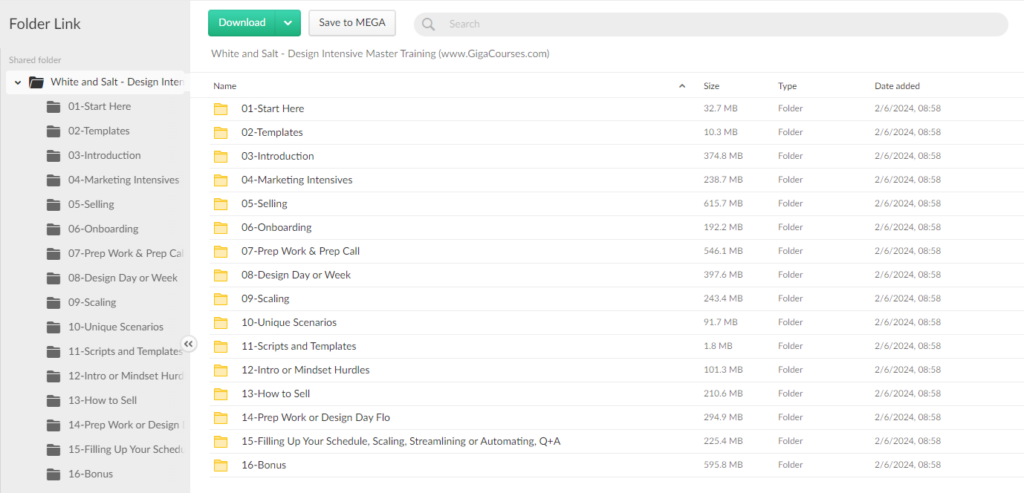 White and Salt - Design Intensive Master Training