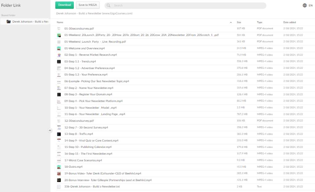 Derek Johanson - Build a Newsletter