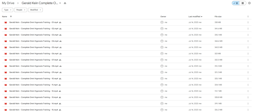 Gerald Kein Complete Omni Hypnosis Training