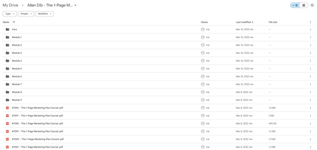 Allan Dib - The 1-Page Marketing Plan Course