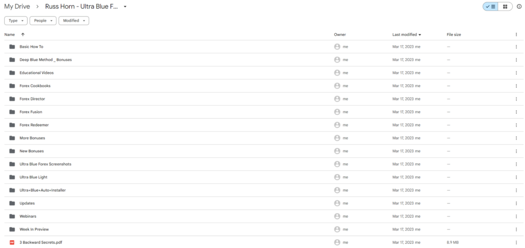 Russ Horn - Ultra Blue Forex