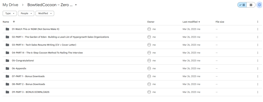 BowtiedCocoon - Zero to 100k - Landing Any Tech Sales Role