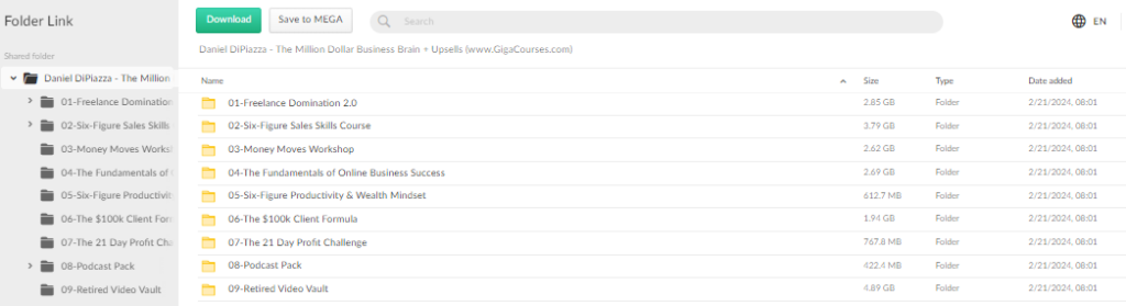 Daniel DiPiazza - The Million Dollar Business Brain + Upsells