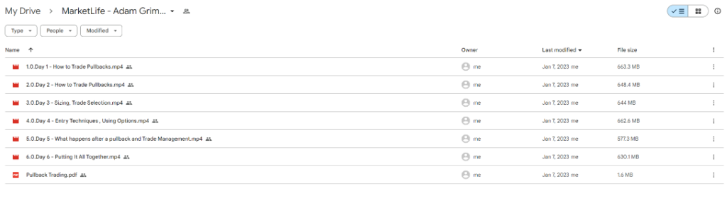 MarketLife - Adam Grimes - Pullbacks Masterclass