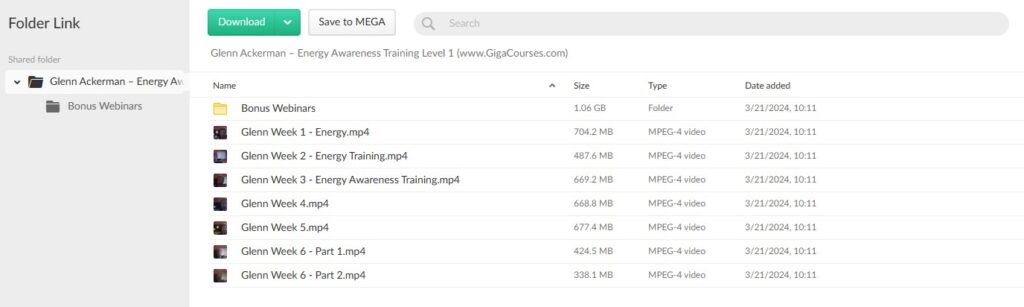 Glenn Ackerman – Energy Awareness Training Level 1