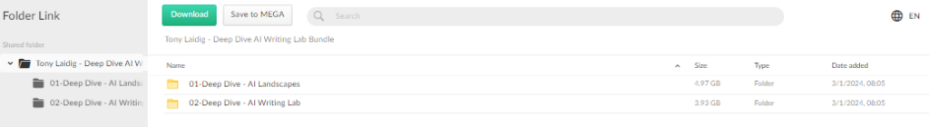 Tony Laidig - Deep Dive AI Writing Lab Bundle