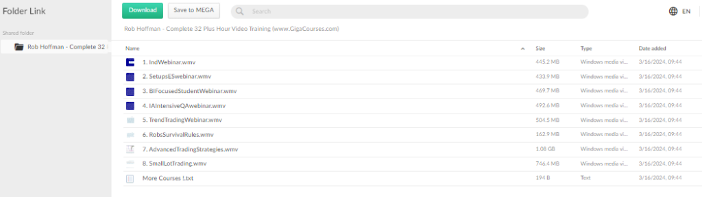 Rob Hoffman - Complete 32 Plus Hour Video Training