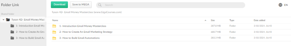 Tyson 4D- Email Money Masterclass 
