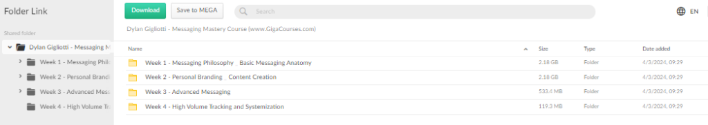 Dylan Gigliotti - Messaging Mastery Course