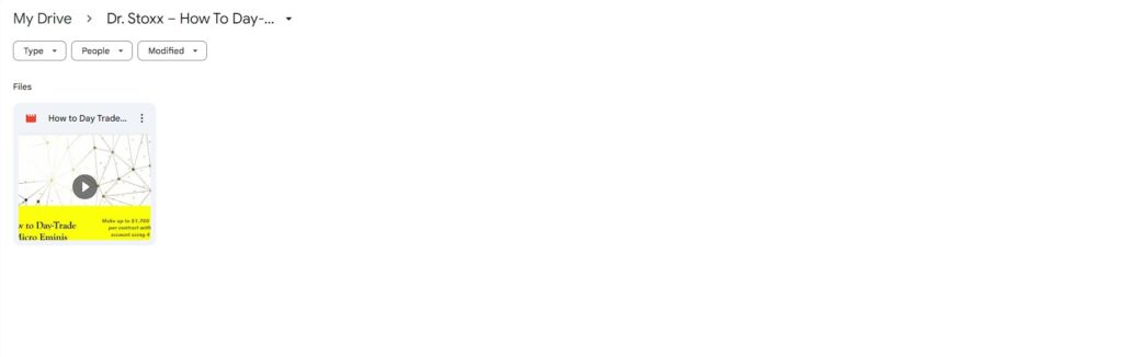 Dr. Stoxx – How To Day-Trade Micro Eminis