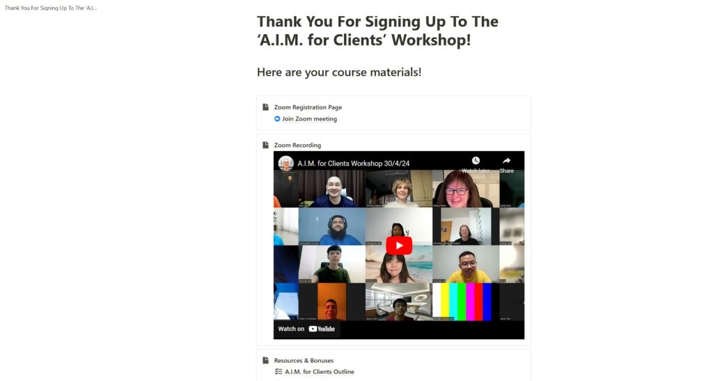 A.I.M. For Clients - A Client Acquisition Machine That Does The Work FOR You