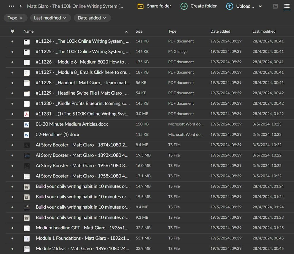 Matt Giaro - The 100k Online Writing System