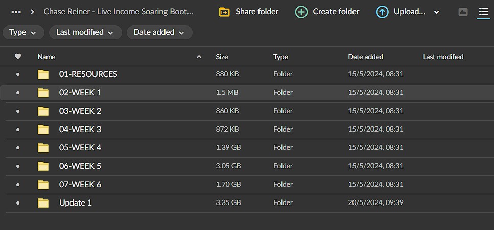 Chase Reiner - Live Income Soaring Bootcamp + Update 1