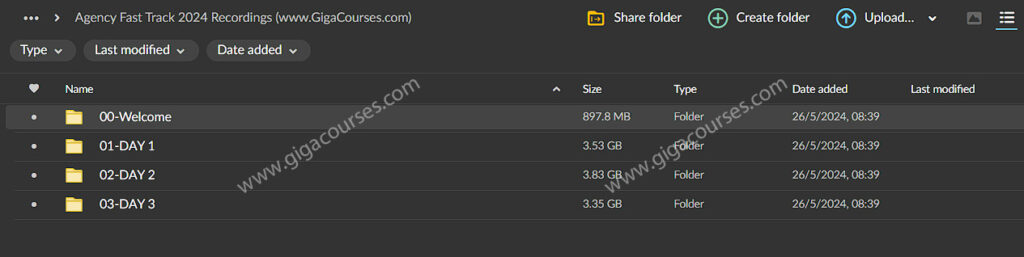 Agency Fast Track 2024 Recordings
