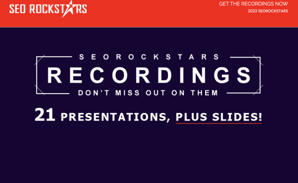 SeoRockstars - 2023 Recordings