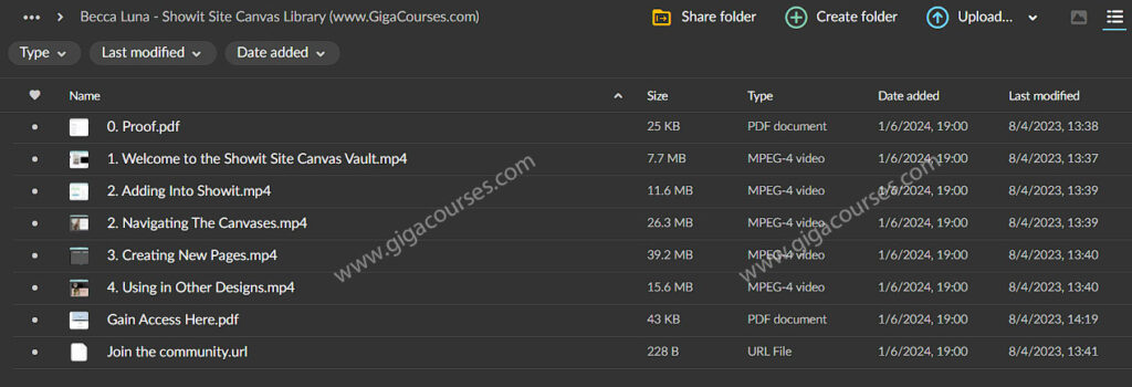 Becca Luna - Showit Site Canvas Library