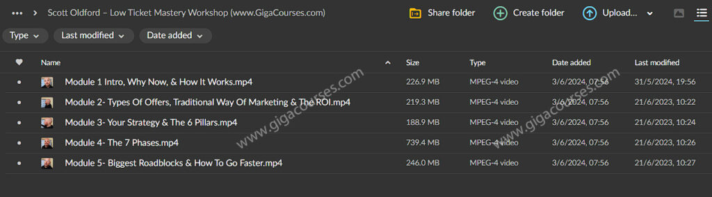 Scott Oldford – Low Ticket Mastery Workshop