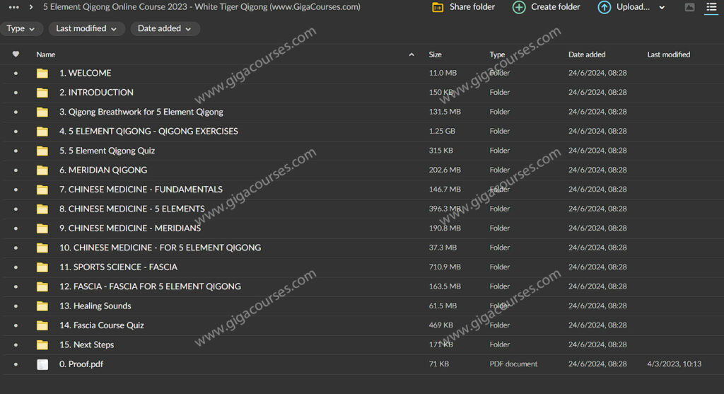5 Element Qigong Online Course 2023 -  White Tiger Qigong