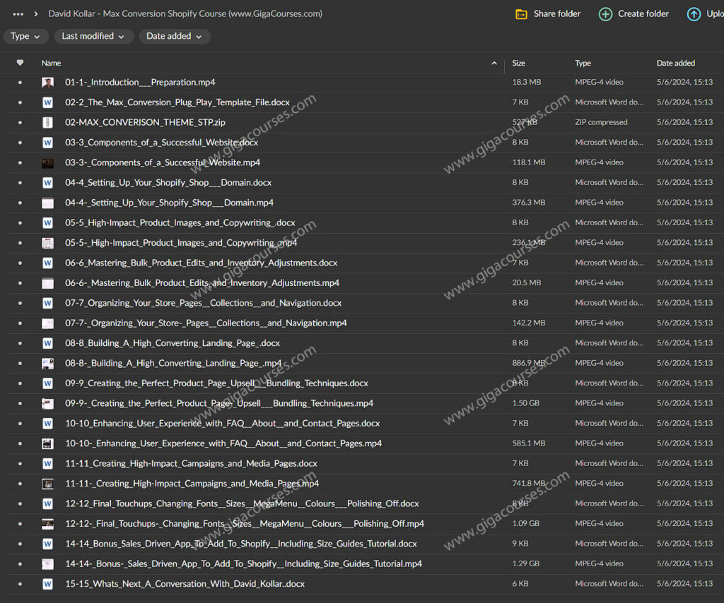 David Kollar - Max Conversion Shopify Course