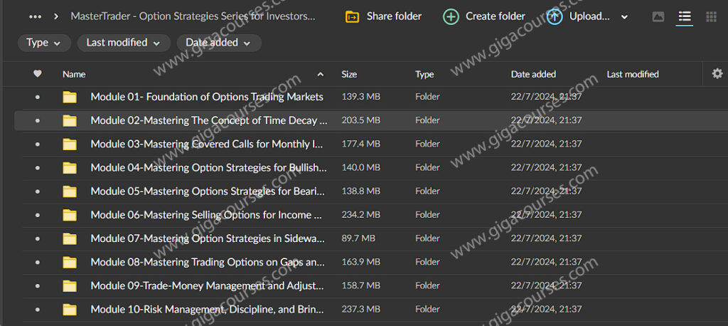 MasterTrader - Option Strategies Series for Investors and Active Traders