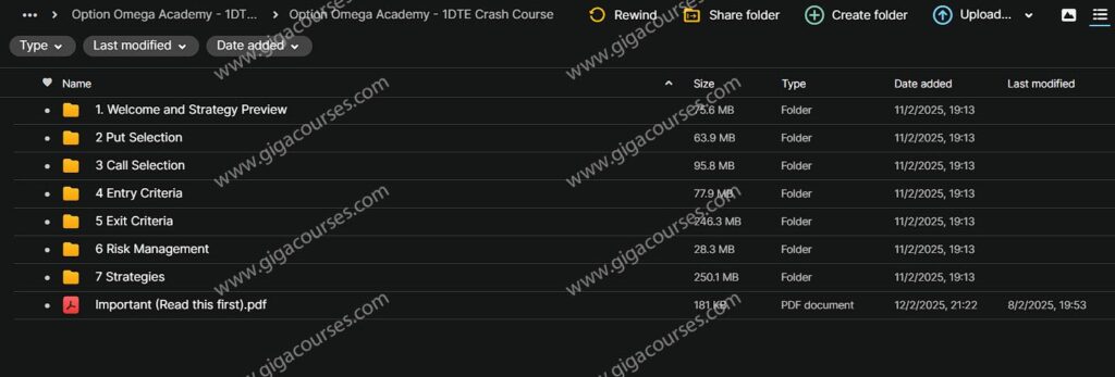 Option Omega Academy - 1DTE Crash Course