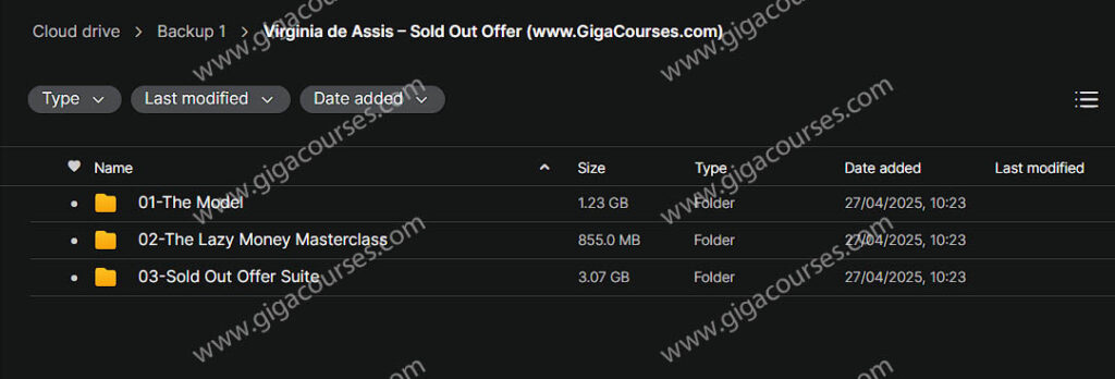Virginia de Assis – Sold Out Offer