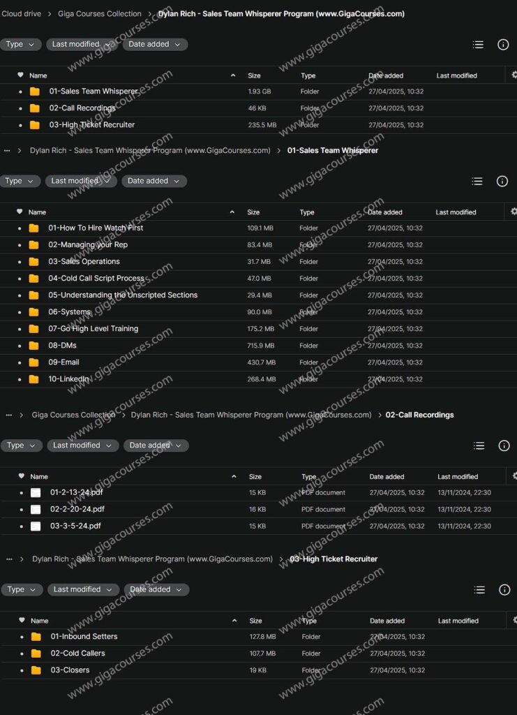 Dylan Rich - Sales Team Whisperer Program