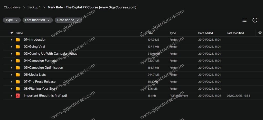 Mark Rofe - The Digital PR Course