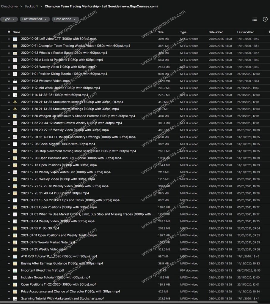 Champion Team Trading Mentorship - Leif Soreide